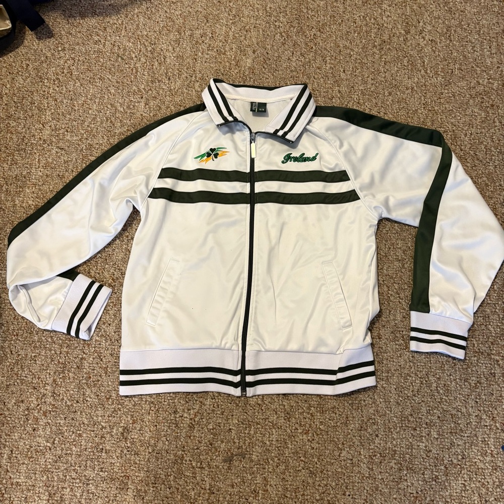 IRELAND Retro Irish Jacket Mens Zip Warm up Irish st Patrick’s Day
